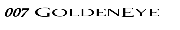 007 GoldenEye font preview